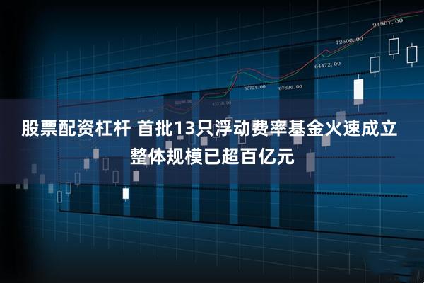 股票配资杠杆 首批13只浮动费率基金火速成立 整体规模已超百亿元