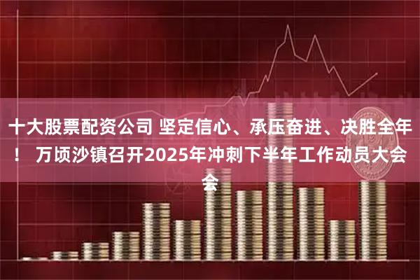 十大股票配资公司 坚定信心、承压奋进、决胜全年！ 万顷沙镇召开2025年冲刺下半年工作动员大会